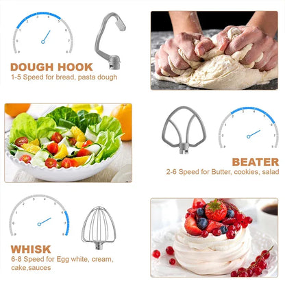 Powerful Stand Mixer Electric Blender Desktop Egg Whisk 1000w 8+P Speed Food Processor Multifunctional Kitchen Mixer with Bowl