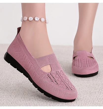 Women's Summer Shoes Breathable Flat with A Casual Women's Sneakers Comfortable Soft Sole Large Size 36-43 Cheap Shoes Clearance