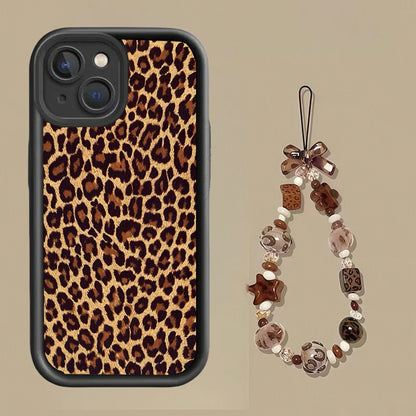 Leopard With Chain Phone Case For Xiaomi MI 17 Pro Max 15T 15 Ultra 14T 13 POCO F7 X7 M7 X5 F5 X6 PRO M6 X4 GT NFC C40 5G  Cover