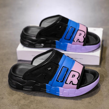 High Quality Slippers for Men Air Cushion Design Slide Man Summer New PVC Soft Non Slip Mens Sports Flip Flops Chanclas Hombrew