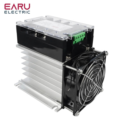 220V AC Single Phase Full Isolation Voltage Regulator Module 25-200A With Heat Sink Fan Kit - SMT DCB High Precision Industrial
