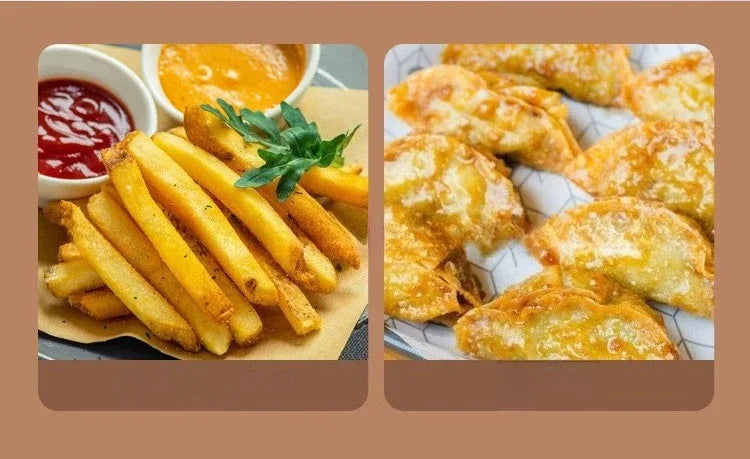 Stainless Steel Deep Fryer with Basket Multi-Purpose for Home/Commercial Tempura Chicken Frying Anti-Slip Base Cool Handle wok