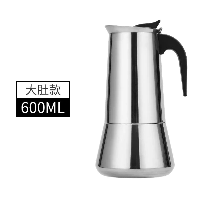 Explosions Stainless Steel Mocha Pot European Coffee Cup Portable Electric Coffee Pot Spot Wholesale