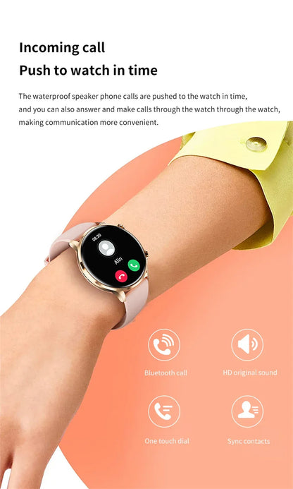 2025 New Smartwatch Women 1.39 inch AMOLED HD Screen Always On Display Custom dial Call IP68 Sport Smart Watch For women men
