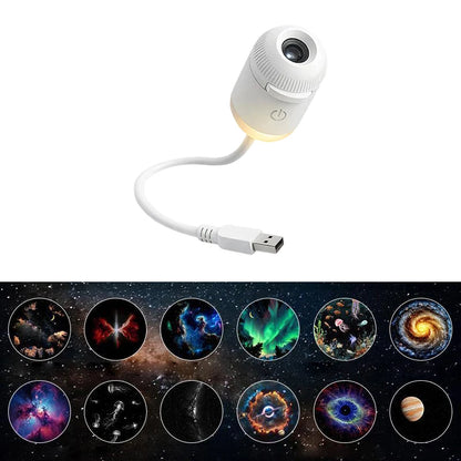 Mini Star Projector Night Light Starlight Atmosphere Lamp with Eye Protection for Bedroom Ceiling USB Rechargeable Aurora Light
