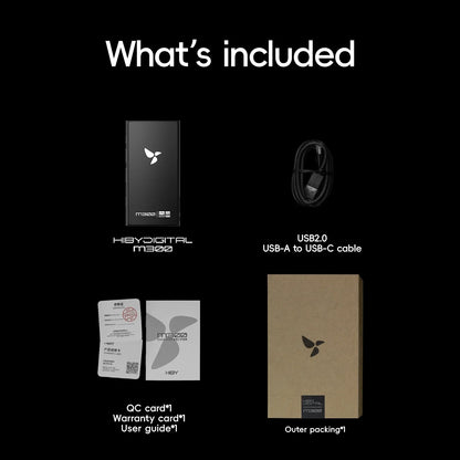 HiBy Digital M300 Android 13 Music Player MP3 HiFi Audio Bluetooth WiFi DSD256 FM Radio Dual Mic Built-in Speaker IPS 29hr 128GB
