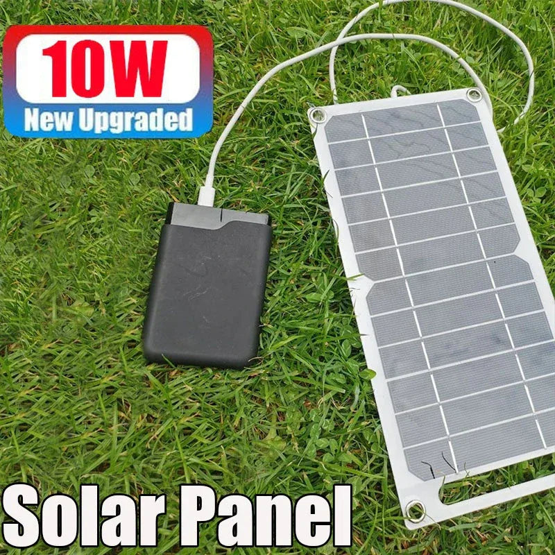 5V 10W Solar Panel USB Outdoor Hike Camping Portable Cells Battery Solar Charger Charging Plate for Mobile Phone Power Bank
