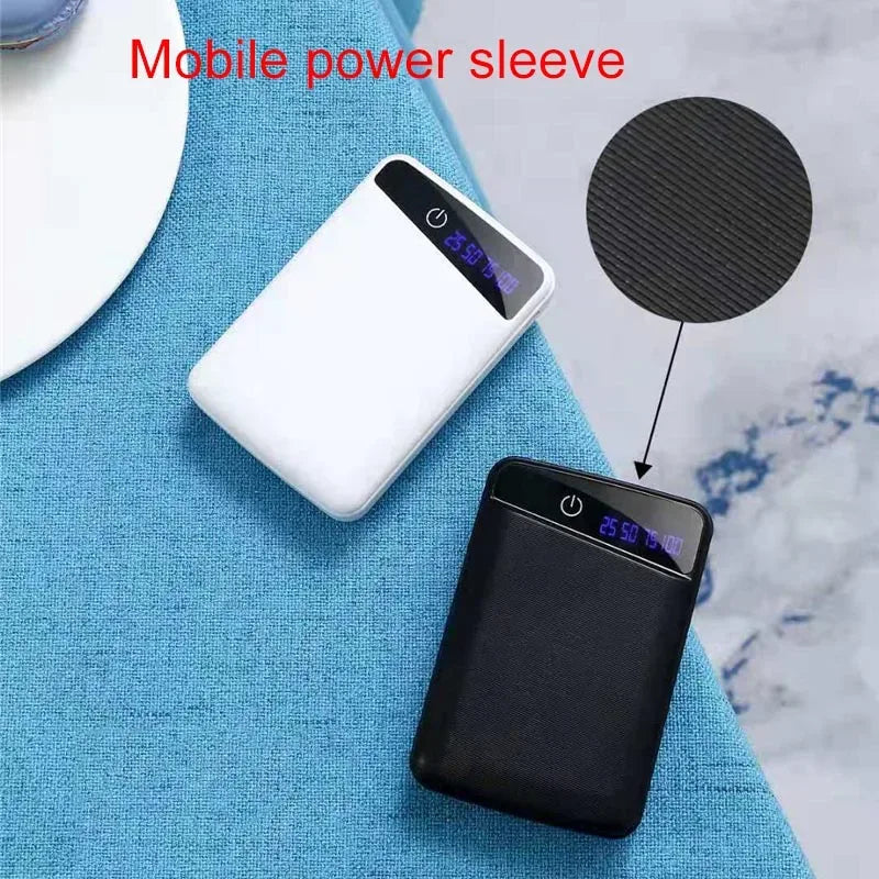 DIY Power Bank Box Rechargeable Flat Head Battery Charger Outer Case for Mobile Phone Tablet
