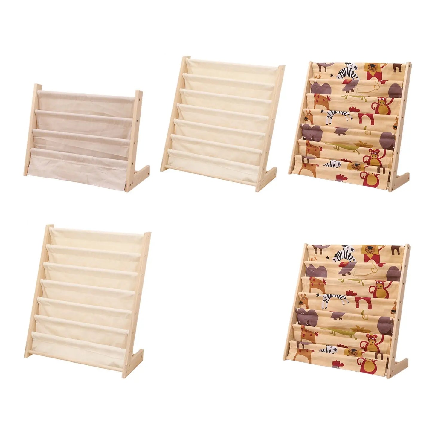 Children's Bookcase Display Nursery Bookshelf Easy to Access Sturdy Kids Bookshelf Baby Bookcase Organizer for Boys and Girls