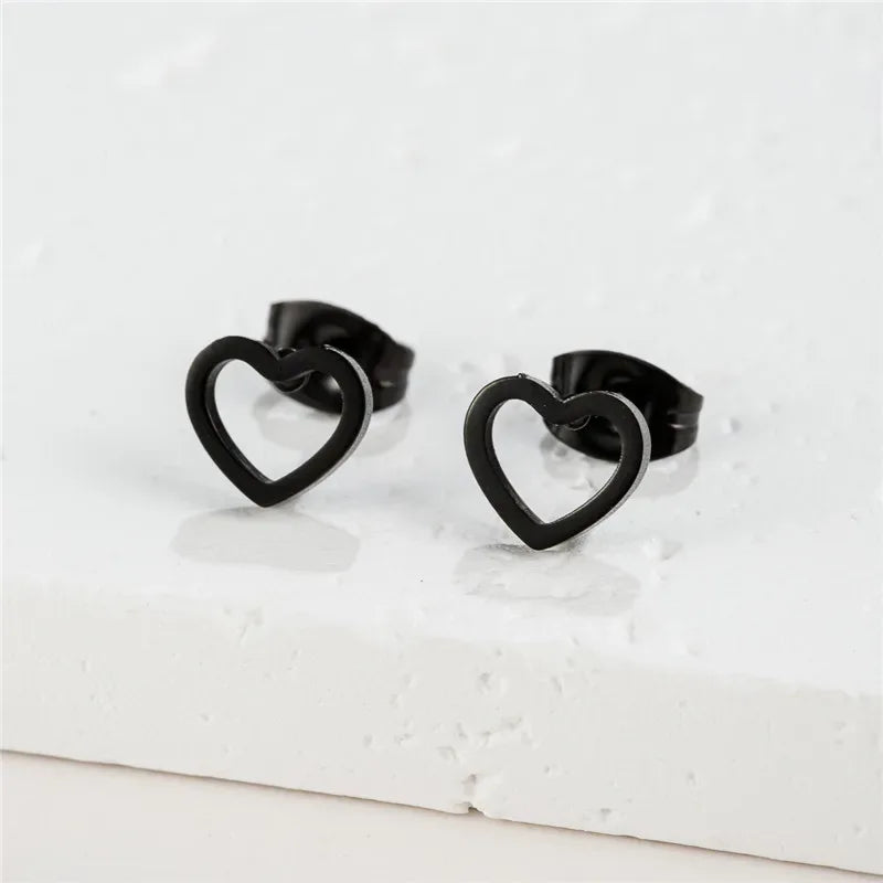 Fashion Small Heartbeat Stud Earrings Medical ECG with Heart Earings for Women Everyday Jewelry Girls Valentine's Day Gift