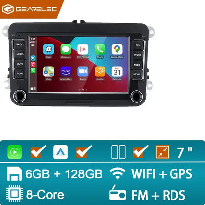 2 Din Android Car Radio Multimedia Player GPS WiFi Carplay For VW Volkswagen Skoda Octavia golf 5 6 touran passat B6 polo Jetta