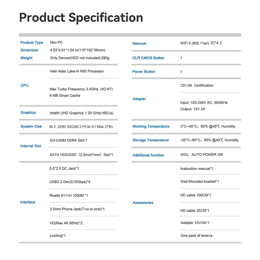 Beelink Mini S13 Intel Twin Lake N150 S12 Pro N100 16G 500G Windows 11 Mini S 11th N5095 DDR4 8GB 128GB Desktop Computer N95