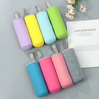High Quality Portable Water Bottle Cover Anti-fall Neoprene Water Bottle Case Creative Elastic Vacuum Cup Sleeve Outdoor