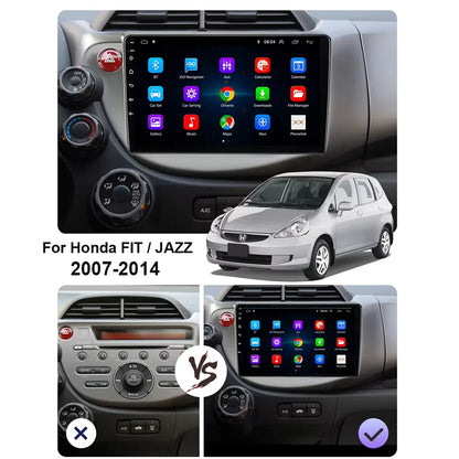 Android 15 Car Radio For Honda Fit Jazz 2008-2013 2din Android 12 Carplay Multimidia Video Player Navigation GPS Head Unit