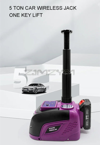 12V 5Ton 150W Rated Power Car Electric Tire Lifting Car Wireless Jacks Wrench Hydraulic Car Floor Jack with Remote control