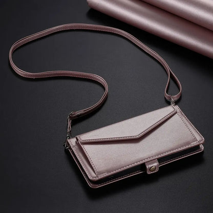 Coque Xiaomi 14 13 12 11 10 - Flip Wallet avec Porte-Carte et Lanière