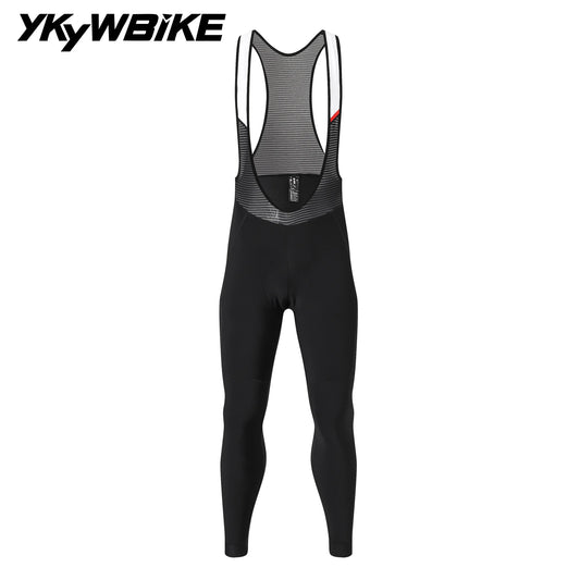 YKYWBIKE 2026 Winter Cycling Bib Tights Thermal Warmth Fleeced Road Bike Bib Long Pants 6 Hours Riding Bicycle Clothing