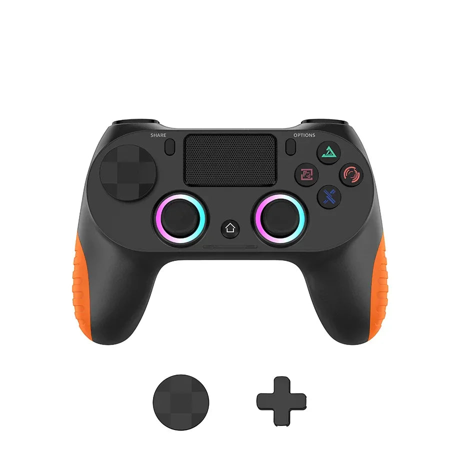 P4 Wireless Bluetooth Gaming Controller RGB Lights Vibration Six-Axis Motion Sensing for PC/360 - Hot-Selling Gaming Joystick