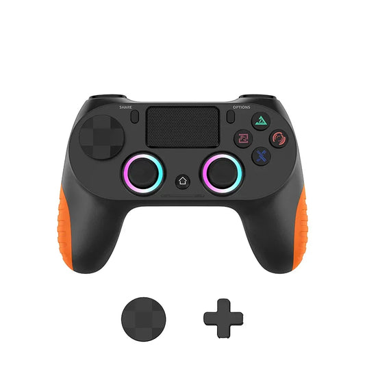 P4 Wireless Bluetooth Gaming Controller RGB Lights Vibration Six-Axis Motion Sensing for PC/360 - Hot-Selling Gaming Joystick