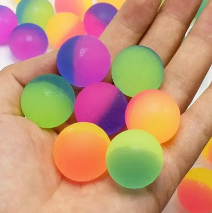 10Pcs 25mm Outdoor Bounce Ball Game Toys for Kids Birthday Party Favors Giveaway Pinata Filler Halloween Carnival Party Gift