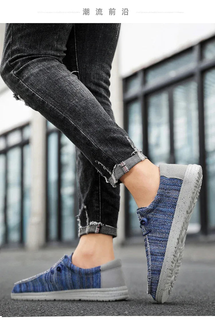 Men 2025 New Leisure Sneakers Spring Summer Breathable Lightweight Outdoor Canvas Shoes Large Size Men's Shoes Walking Loafers