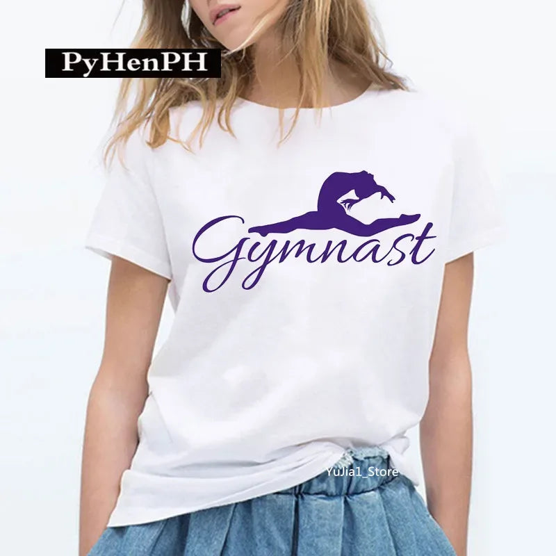 Gymnast Dancer T Shirt  Fashion Gymnast Artistic Gymnastics Printed T-shirt for Women Parent-child Clothing Oversized T Shirt