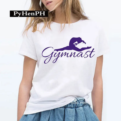 Gymnast Dancer T Shirt  Fashion Gymnast Artistic Gymnastics Printed T-shirt for Women Parent-child Clothing Oversized T Shirt