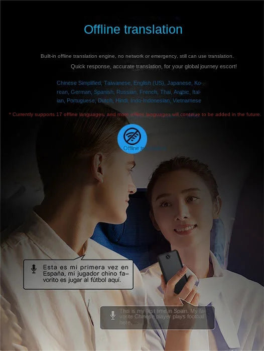 AI Intelligent Voice Translation Machine for 138 Online Languages, Photo Translation, Recording, Transcription, and Translation