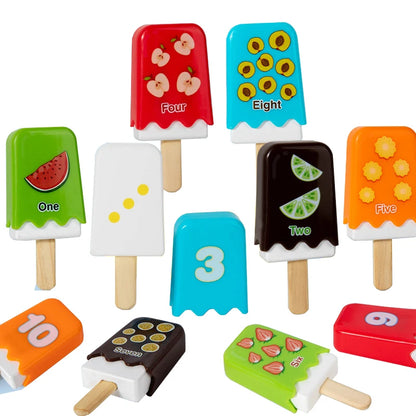 Kid Ice Cream Number Matching Game Montessori Parish Toy Digit Counting Color Cognitive Letter Learn Sensory Educatioal Toy Gift