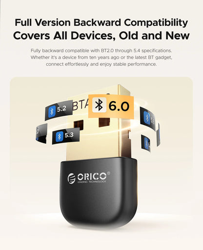 ORICO Dual Mode 6.0 Wireless WiFi Adapter Bluetooth USB Dual Band Network Card Receiver for Desktop Suitable for Desktop Laptops