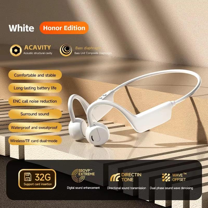 Bone Conduction Headset Wireless Swimming Sports Headphone IPX8 Bluetooth 5.4 With Mic Waterproof Exercise Fitness