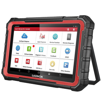 LAUNCH X431 PRO ELITE 8 inch Car Diagnostic Tools Auto OBD OBD2 Scanner All System CAN FD/DOIP Active Test 31 Reset ECU Coding