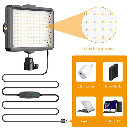 Professional Video Photography  LED light for Selfie Dimmable Video Fill Light for Photo Studio Live Fill Lamp With Tripod Stand