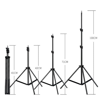 1/4 Screw Head Light Stand Tripod 2m 1.5m 68cm For Phone Selfie Stick Adjustable For Photo Studio Flashes Photographic Softbox