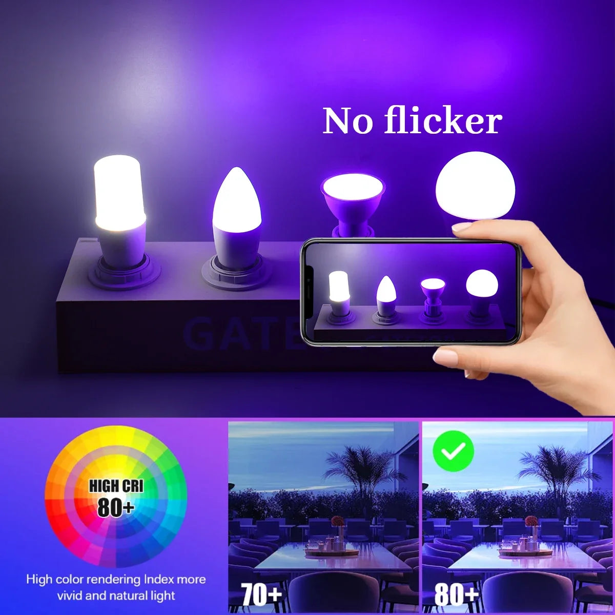 1-10PCS RGB GU10 LED Spotlight Bulb 24 Key Remote Control Dimmable 6W AC220V 110V Colorful Change for Bedroom Living Room Lamp