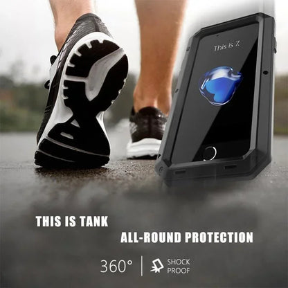 Luxury Heavy Duty Shockproof Case For iPhone 17 Pro Max 16 15 14 Pro XR X Max Doom Armor Metal Case Protective Shell Funda Cover