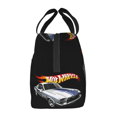 Custom Hot Wheels For Fans Thermal Insulated Lunch Bag Cartoon Sport Car Portable Lunch Container Travel Multifunction Food Box
