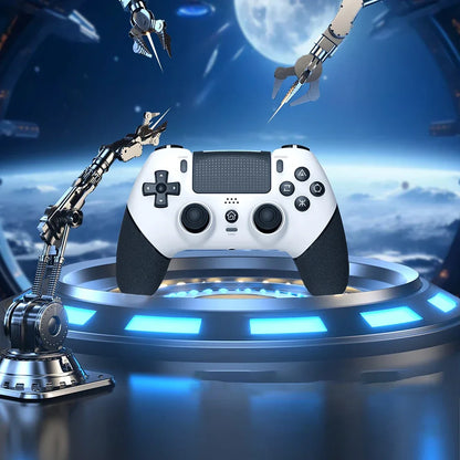 Wireless Gaming Controller 6 Axis Gyro Bluetooth Console Controller Macros Turbo Dual Vibration Hall Effect Joystick for PS4