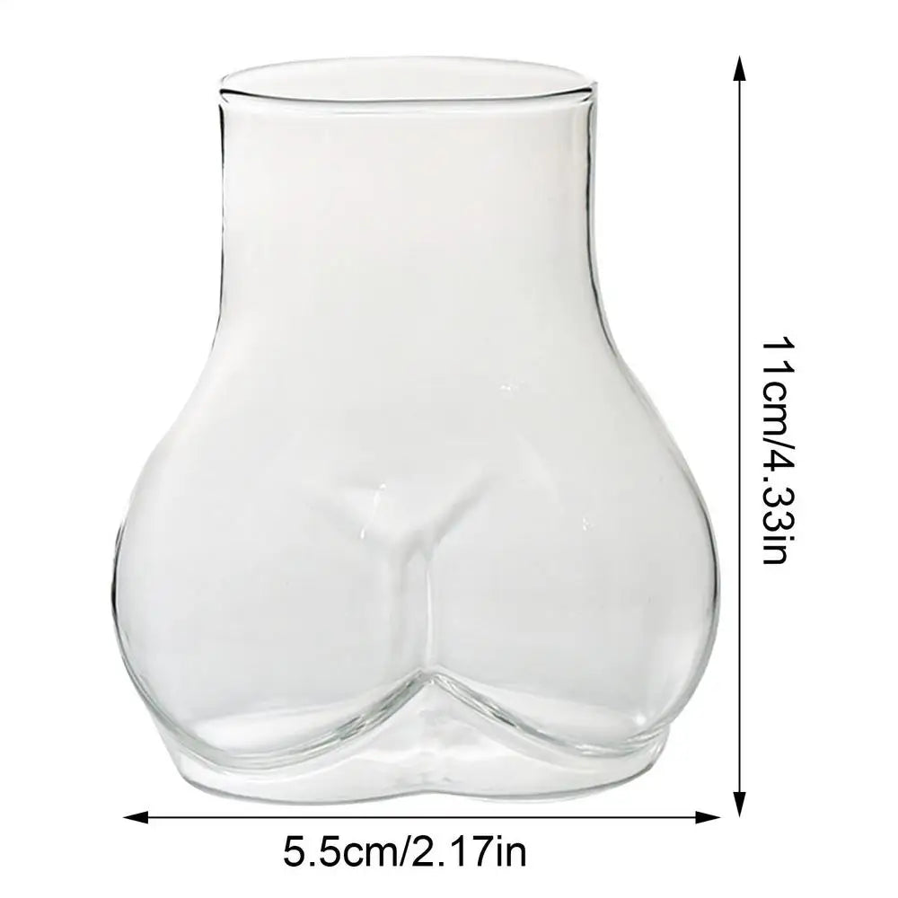 1pc Butt Drinking Cups 450ml Transparent Borosilicate Glass Coffee Mug Funny Coffee Mug Glass Women Body Ass Cup Milk Water Mugs