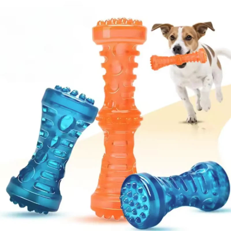 Dog Teething Toy Chew Stick Bite Resistant Fun Leak Proof Food Toy Pet Teether Cleaner Stick