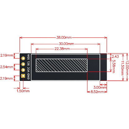 0.91 inch OLED display module white/blue OLED 128X32 LCD LED Display SSD1306 12832 0.91 IIC i2C Communicate for ardunio