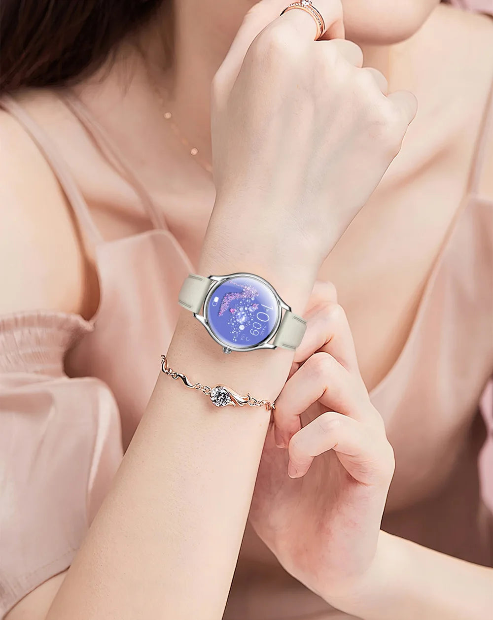 2025 New AMOLED Screen 7.9mm Ultra-thin Women Blue Tooth Call Smart Watch Heart Rate Health Lady Music Sport Fitness Smartwatch