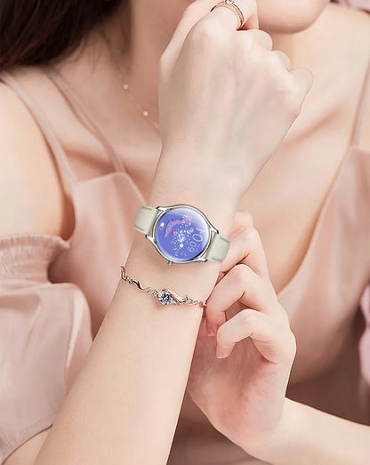 2025 New AMOLED Screen 7.9mm Ultra-thin Women Blue Tooth Call Smart Watch Heart Rate Health Lady Music Sport Fitness Smartwatch