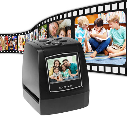 Protable Negative Film Scanner 35/135mm Slide Film Converter Photo Digital Image Viewer with 2.4" LCD Build-in Editing Software