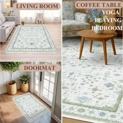 Vintgae Guitar Print Area Rugs Non-Slip Carpets for Home Living Room Kitchen Bedroom Rug Machine Washable Floor Mat