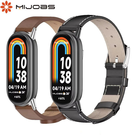 Strap for Xiaomi Mi Band 10 9 8 Bracelet Fashion Leather Replacement Wristband Miband 8 NFC Correa Mi Smart Band 8 9 Wrist Strap by PDG ibma