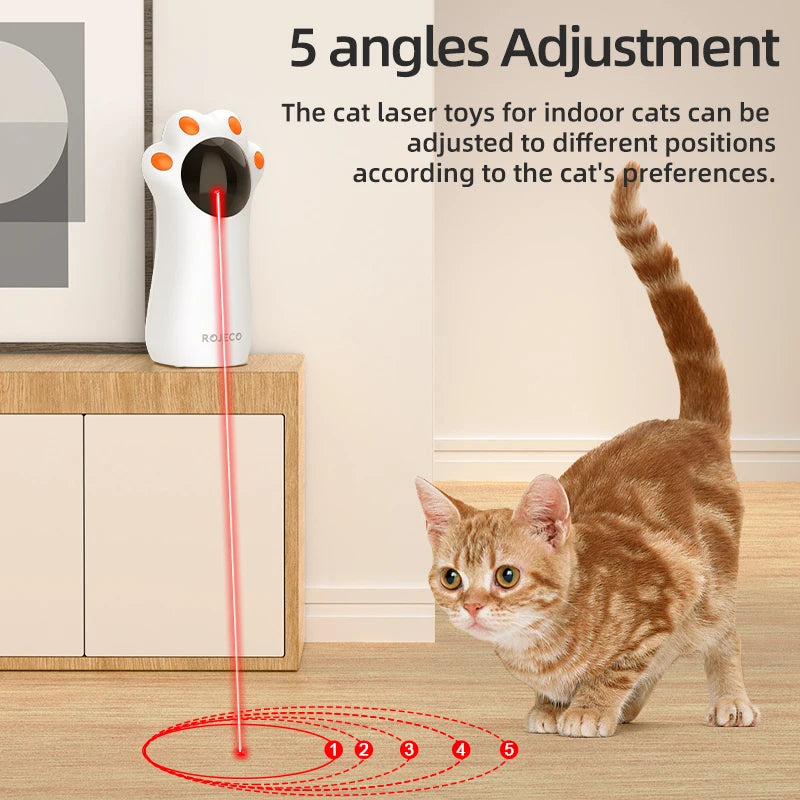 ROJECO Automatic Cat Laser Toy Interactive Intelligent Toys LED Motion Activate Pet Indoor Handheld Wireless Cat Toy Accessories