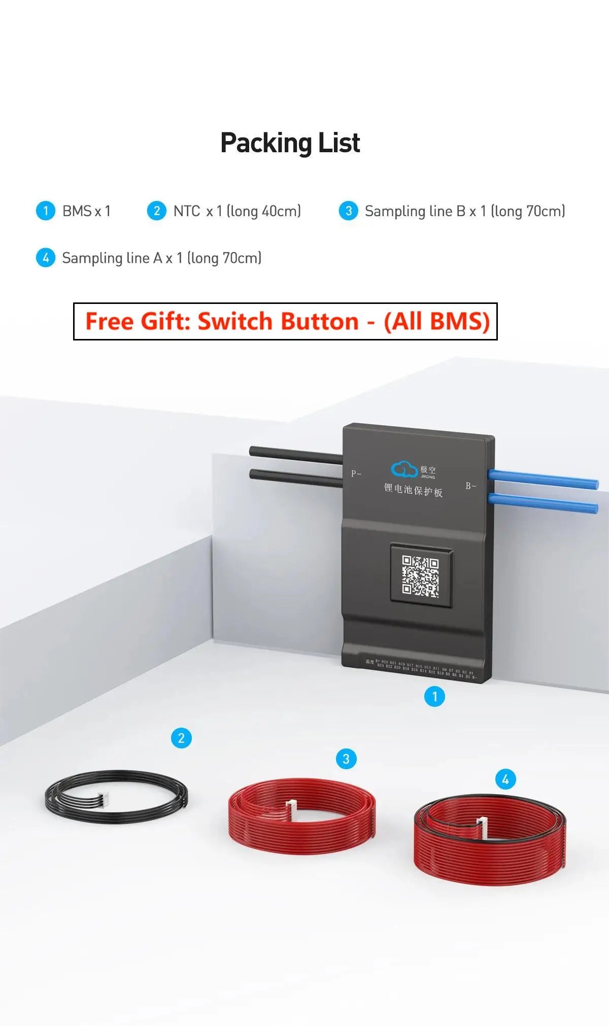 Jikong JK BMS 3s 4s 5s 6s 7s 8s 100A 200A 300A Smart Lifepo4 Li-ion Active Balance Lithium 12V 24v With RS485 CAN Bluetooth Heat