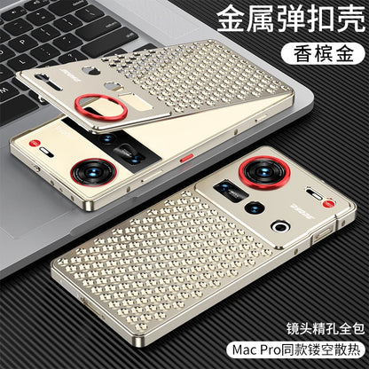 1:1 Copy for MacPro heat dissipation Metal bumper for ZTE Nubia Z70 Ultra Z70U cover Case Full Aluminium Alloy silky capas Funda