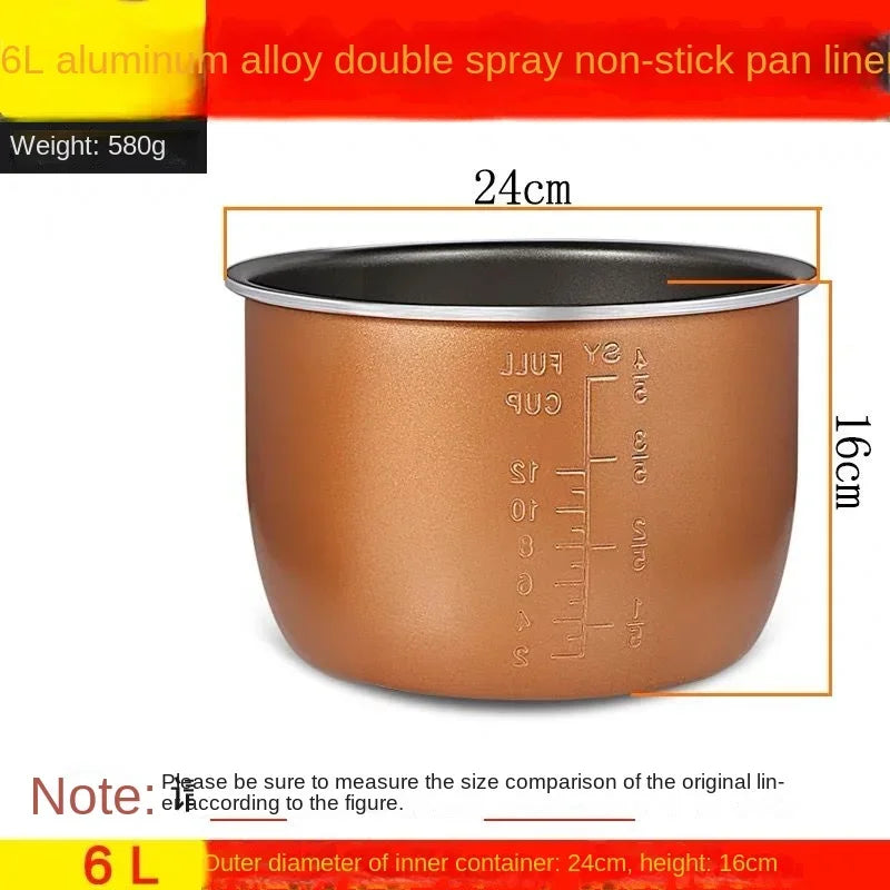 Electric pressure cooker liner multicooker bowl 4L 5L 6L liter non-stick pan double spray thickening